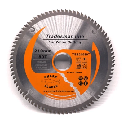 Circular saw blade 210mm x 80T Shark Saw Blade fits Dewalt Hitachi Bosch Makita