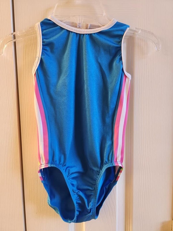 GK Elite "Electric Elegance" Gymnastics Leotard CM Medium