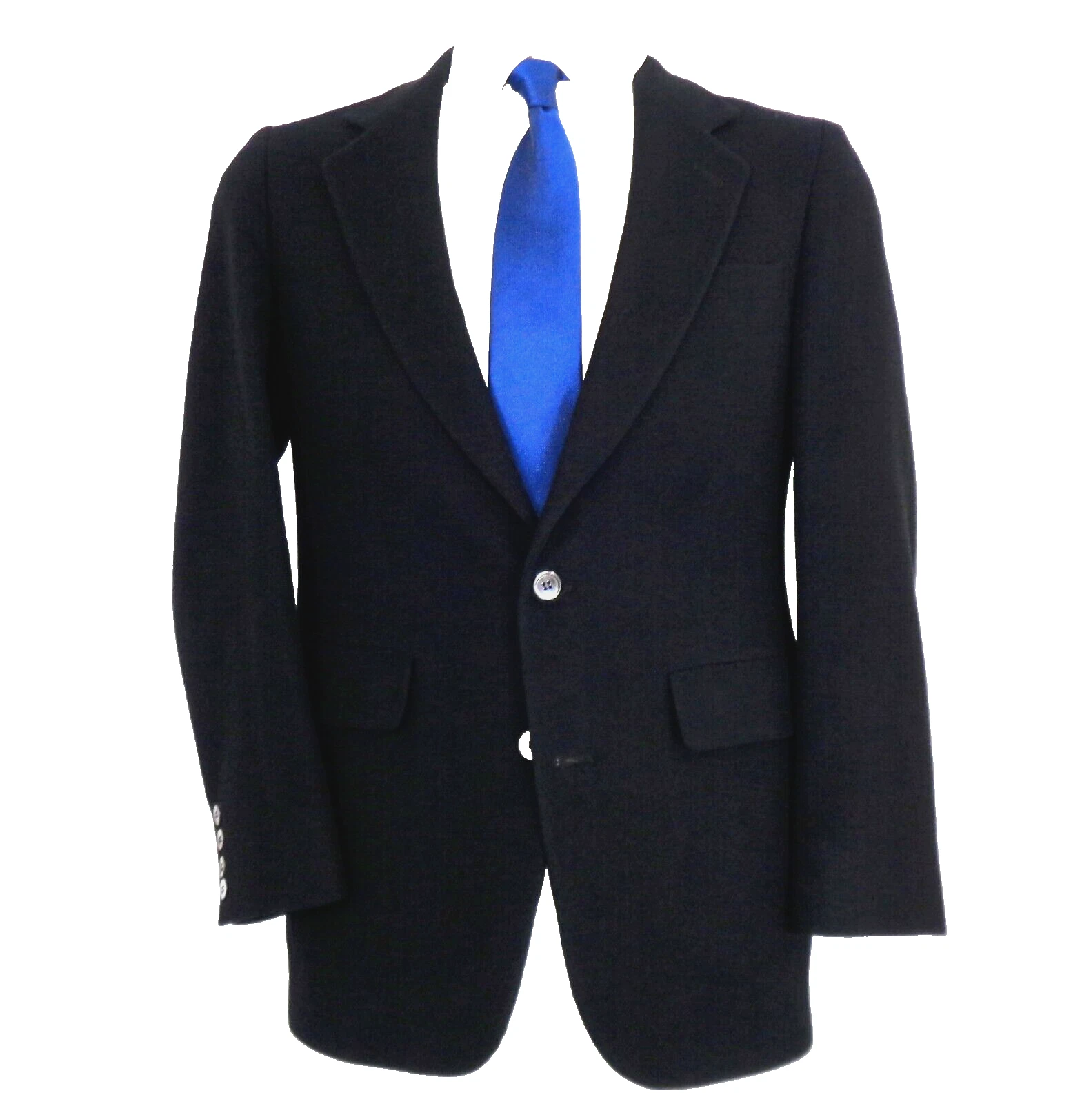 Men's Camel Hair Blazer PBM Solid Black Hand Crafted in USA Jacket 40L