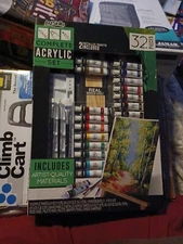 ArtSkills Complete Acrylic Paints Art Set With Easel 32 Pcs New Free Shipping
