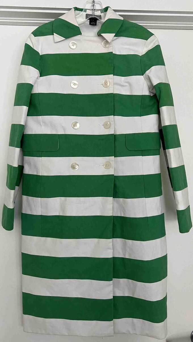 KATE SPADE STRIPED CANVAS COAT / JACKET KATE SPADE STRIPED CANVAS COAT / JACKET