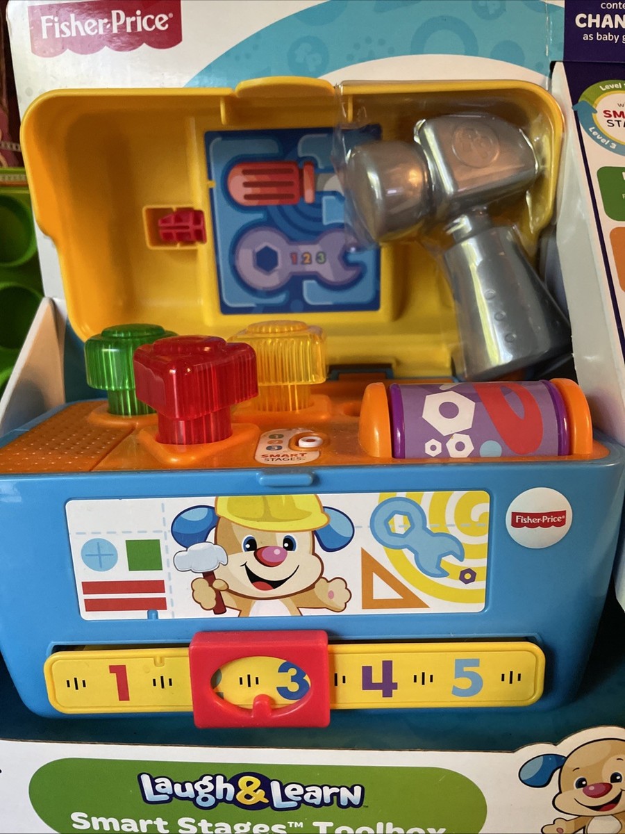 Fisher-Price Laugh & Learn Smart Stages Toolbox Hammer Shapes Toy NEW  Sealed | eBay