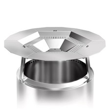Deflettore di Calore Portatile per Pozzo del Fuoco 19,5", Diffusore di Calore in Acciaio Inox 304 wi