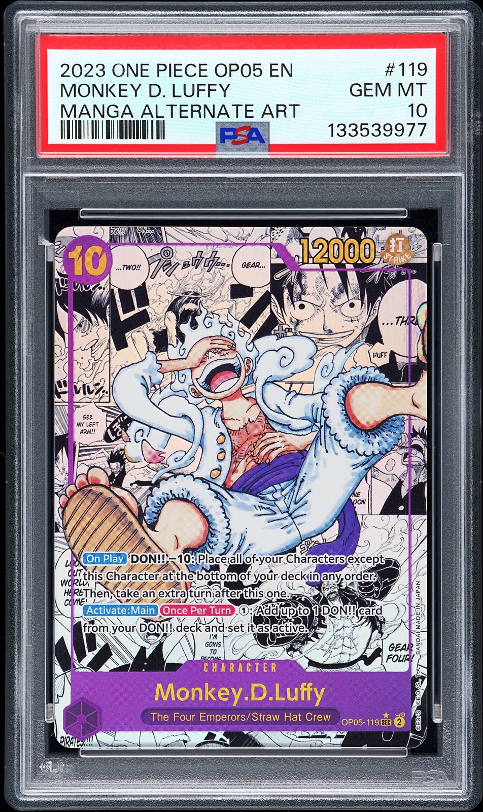 MONKEY D LUFFY PSA 10 MANGA