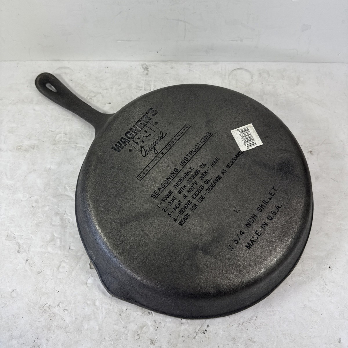 NOS Vintage Wagner's 1891 Original 11 3/4 Cast Iron Cookware