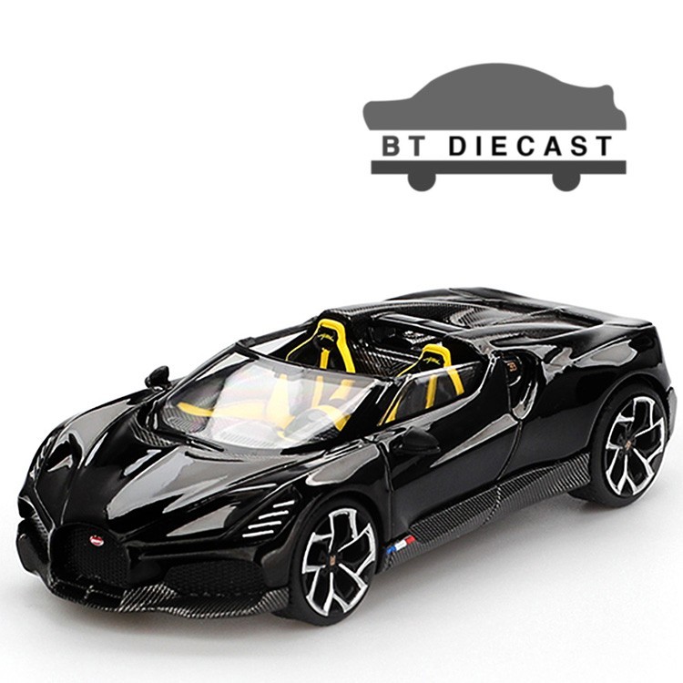 MINI GT Bugatti 6個セット MINI GT BUGATTI W16 1/64 DIECAST MODEL CAR MISTRAL BLACK MGT01058