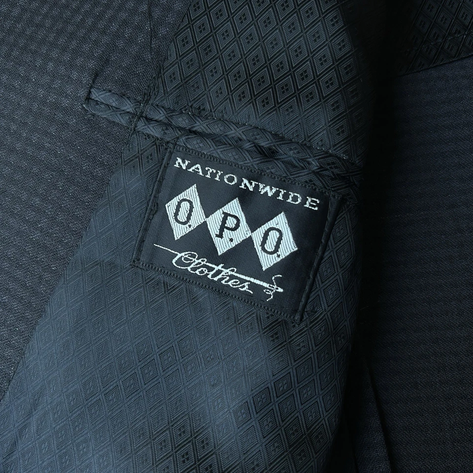 VTG 50’s Suit Rockabilly Atomic Check Drop Loop Waldes Union Gray Black 40 34x33 - Image 3 of 4