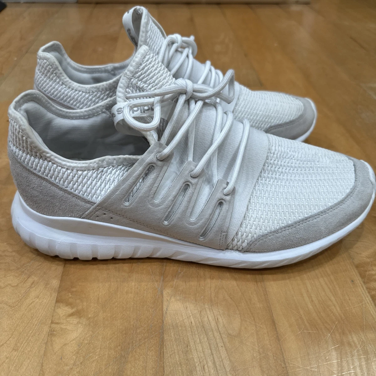 adidas Tubular Radial White Light Grey | eBay