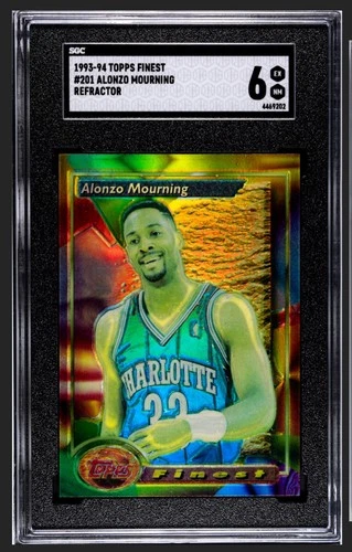 1993-94 Topps Finest Refractor Alonzo Mourning #201 Freshly Graded