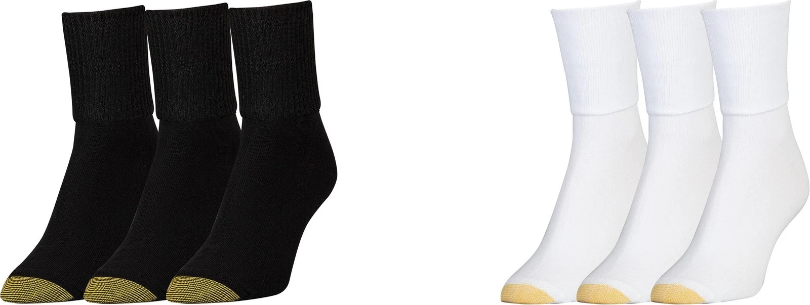 GOLDTOE Women's Anklets Turncuff Socks (3 Pairs)