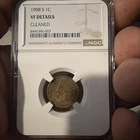 1908-S Indian Head Cent NGC VF Details Improperly Cleaned
