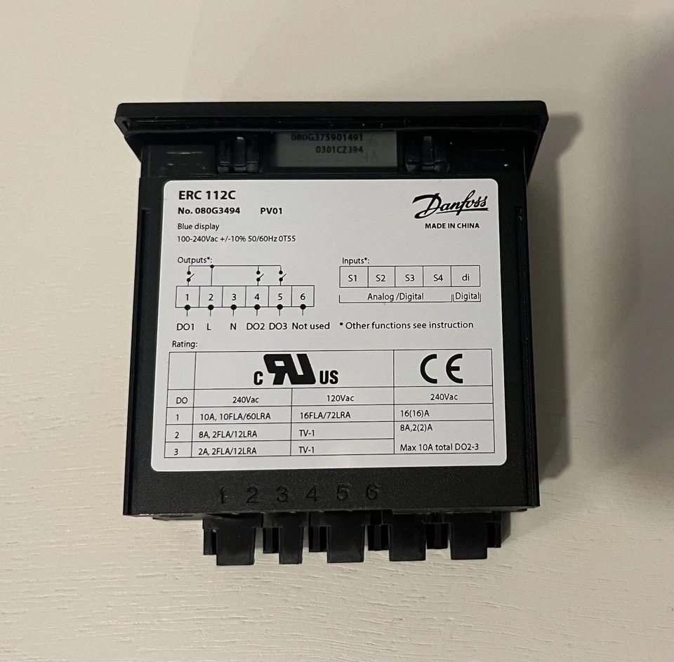 Unidad de Control Electrónico de Refrigeración Danfoss ERC 112C Nº 080G3494 Foto 3 de 4