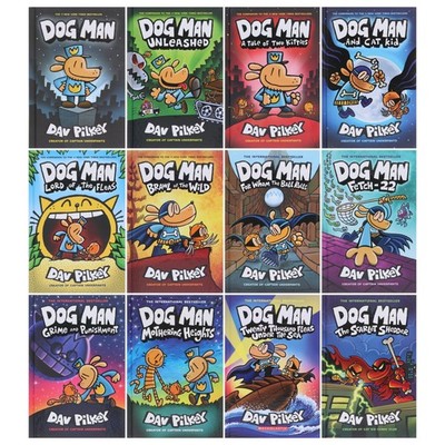 Dog Man by Dav Pilkey: Books 1-12 Collection Set - Ages 6-12