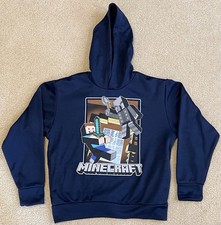 Minecraft Steve vs. Skeleton Boys Blue Hoodie by Jinx Mojang, Youth Size SM
