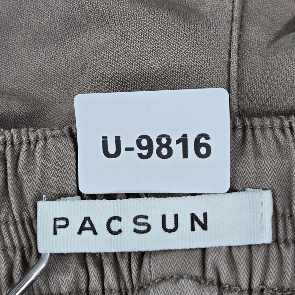 Pantalones de Carga Pacsun Hombre M Caqui Algodón Nylon Sueltos Gorpcore Foto 2 de 4