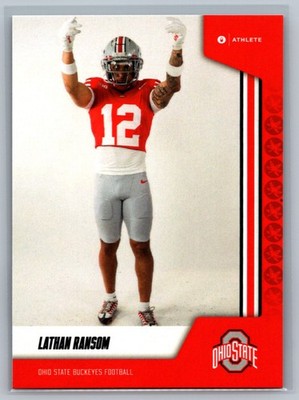 2023 ONIT Athlete Ohio State Buckeyes Lathan Ransom #114 Red Parallel Series