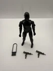 New ListingVintage Hasbro GI Joe SNAKE EYES 1982 Action Figure w/two weapons and satchel.