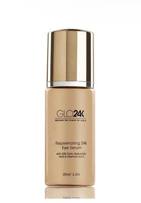 GLO24K Rejuvenating Eye Serum 24 Karat Gold, Hyaluronic Acid and Vitamin A, C, E