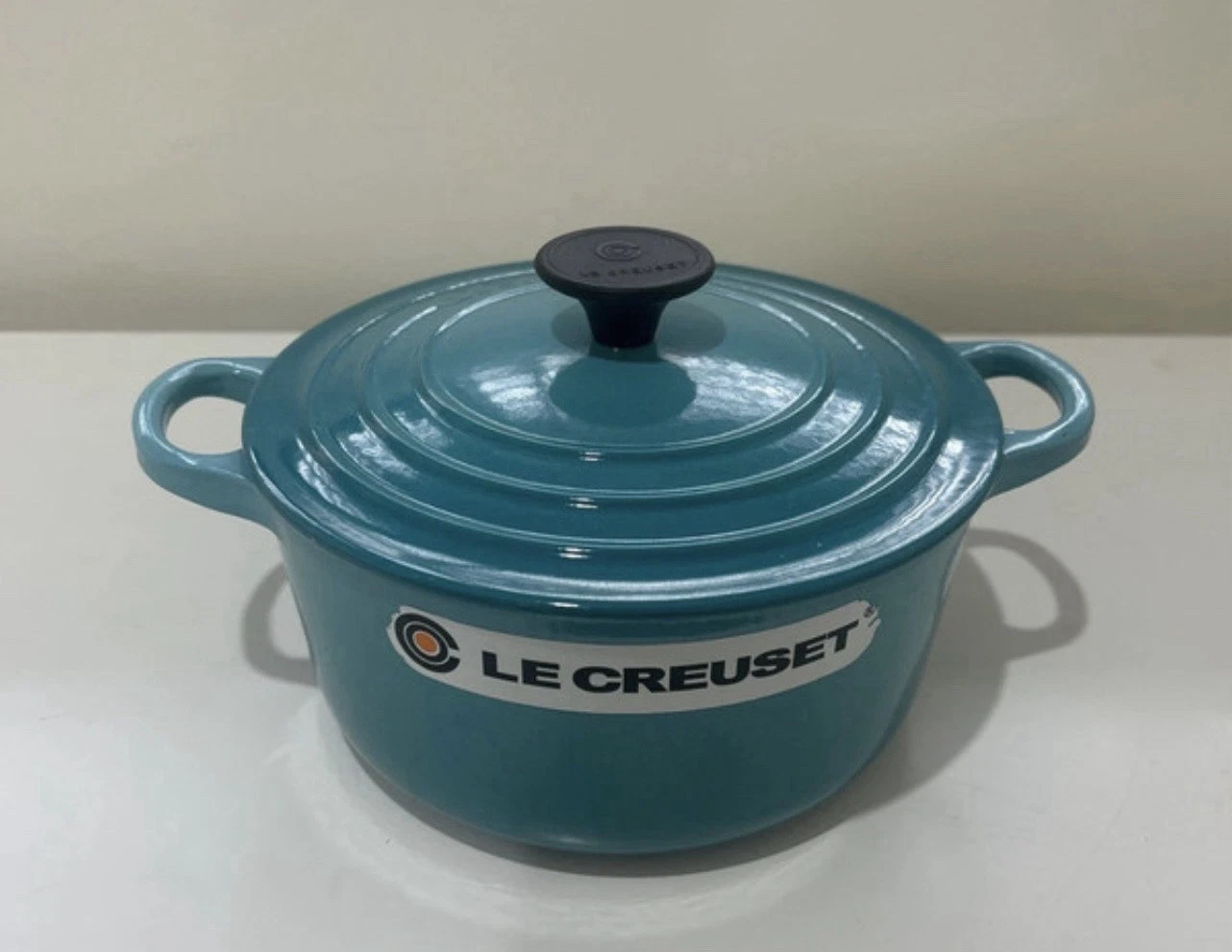 BN - Le Creuset Cast Iron Caribbean Blue Teal 18cm Casserole Dutch Oven With Lid