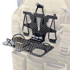 Soporte de montaje sistema Molle de fibra de carbono chaleco táctico universal colgante en el pecho
