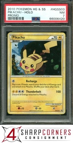 2010 POKEMON HEARTGOLD & SOULSILVER PROMO #HGSS03 PIKACHU HOLO PSA 7