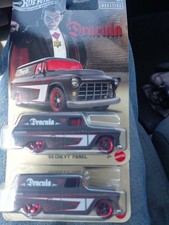 Hot Wheels 2026 Silver Series 55 Chevy Panel Truck Dracula Lot Of 2 Hot Wheels 2026 Silver Series 55 Chevy Panel Truck Dracula Lot Of 2