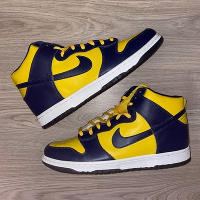 Michigan Nike Dunk High LE US 13 EUR 47.5 yellow 630335-471 1998 1999 new rare