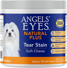 ANGELS' EYES Natural Tear Stain Prevention 90 Soft Chews for Dogs, Exp: 09/26