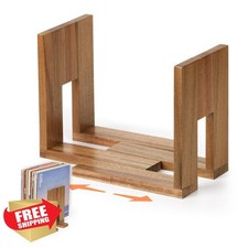 KOSKOG Vinyl Record Holder Acacia Wood 20-60 LPs Stand