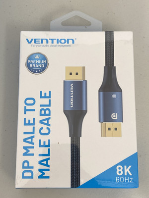 Display Port HD Cable 8K Blue Aluminum Alloy Type Cotton Braided Shield - NEW!