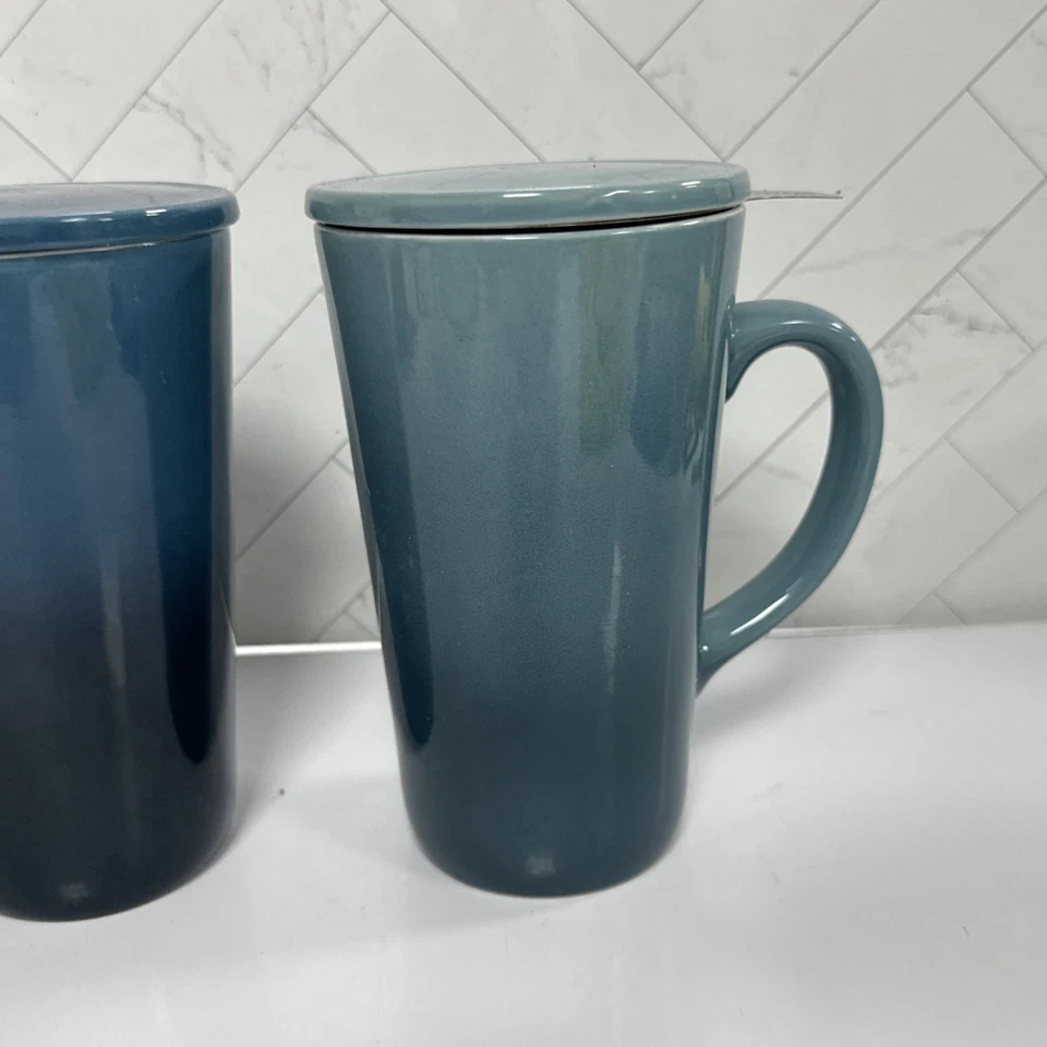 Xícaras de chá Dowan com infusor e tampa, caneca de chá, caneca infusor de chá cerâmica 2x lote de 2 - Imagem 3 de 4