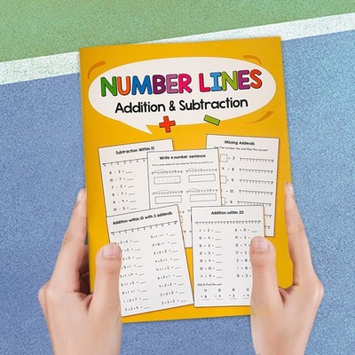 Mathe Arbeitsbuch illustrierte Addition Subtraktion für Klasse 1ST-2ND Alter 6+ Kinder