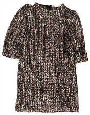 Zara Womens Sequin Shift Dress UK 10 Small Multicoloured Colourful CW04