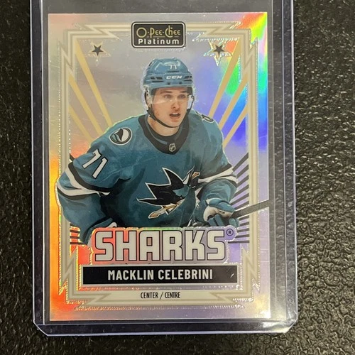 2025-26 O-Pee-Chee Platinum Macklin Celebrini R-5 Retro Rainbow SJ Sharks