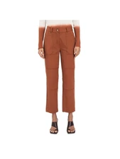 DEREK LAM 10 CROSBY Womens Orange Zippered Wear To Work Straight leg Pants 0