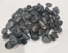 3 LBS Polished Black River Rocks, 1-2 " Decorative Rocks for Vase/Planter/Garden
