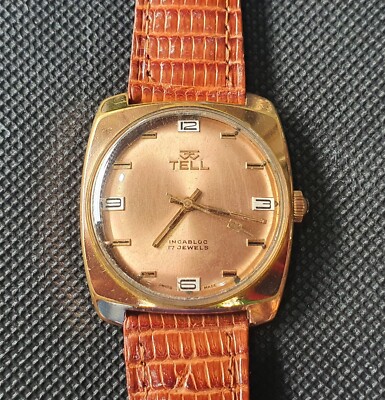 未使用保管品 ヴィンテージ ウォッチバイブル VINTAGE WATCH Vintage Swiss Tell Incabloc Manual Wind 17 j Watch | eBay