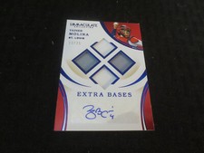 2020 Panini Immaculate Collection Yadier Molina Autograph Extra Bases  13/25
