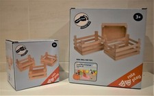 LEGLER WOODEN TOY LARGE OR SMALL CRATES MILK BOTTLES Or VEGETABLES By LEGLER