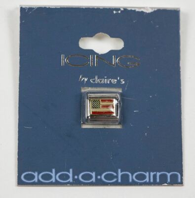 ICING BY CLAIRE'S ADD A CHARM USA AMERICAN FLAG ITALIAN CHARM NEW