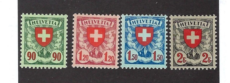 Swiss stamps 1924 Set Coat of Arms