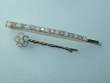 PINK  WHITE BEAD BOBBY PINS HAIR PINS UP DO HAIR ACCESSORY