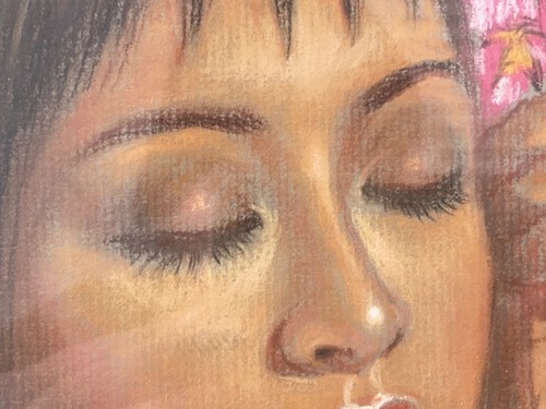 🔥 Important Fine Filipino Asian Modern Woman Portrait Painting, Manuel PANARES - Picture 11 of 24