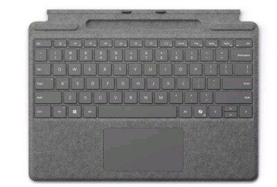 Microsoft Surface Pro Tastatur Keyboard mit Stiftfach Grau