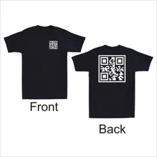 Go Fuc k Yourself Q R Code Funny QR Scan Code Quote Front & Back Men's T-Shirt