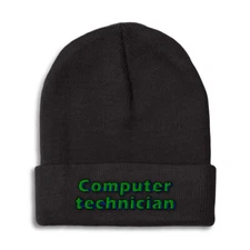Beanies for Men Computer Technician Winter Hats for Women Acrylic Skull Cap