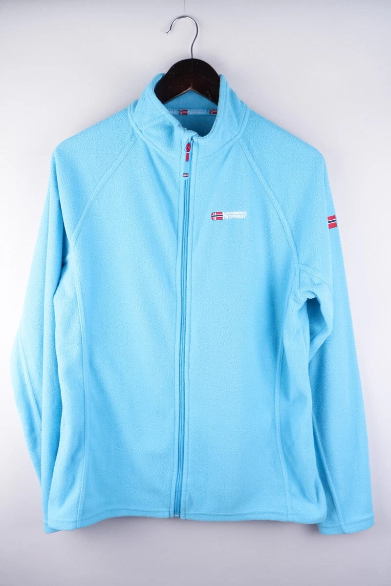 Geographical Norway Women Fleece Jacket Leisure Outdoor Blue size XL UK16