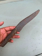 1800's Ancient Steel Blade Wooden Snake Design Handle Dagger Knife Khanjar