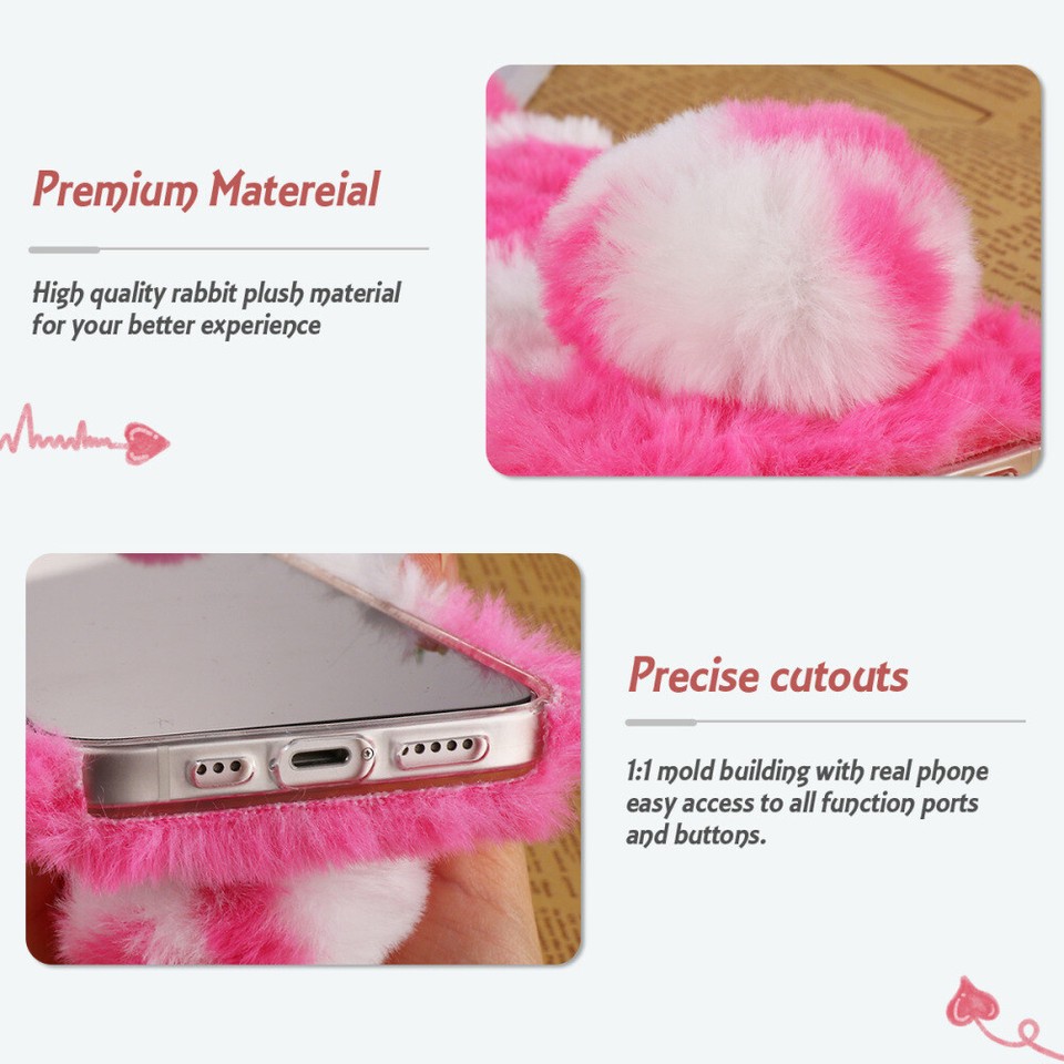 Fluffy Bunny Phone Case Fluffy Phone Case Mobile Phone Shell eBay