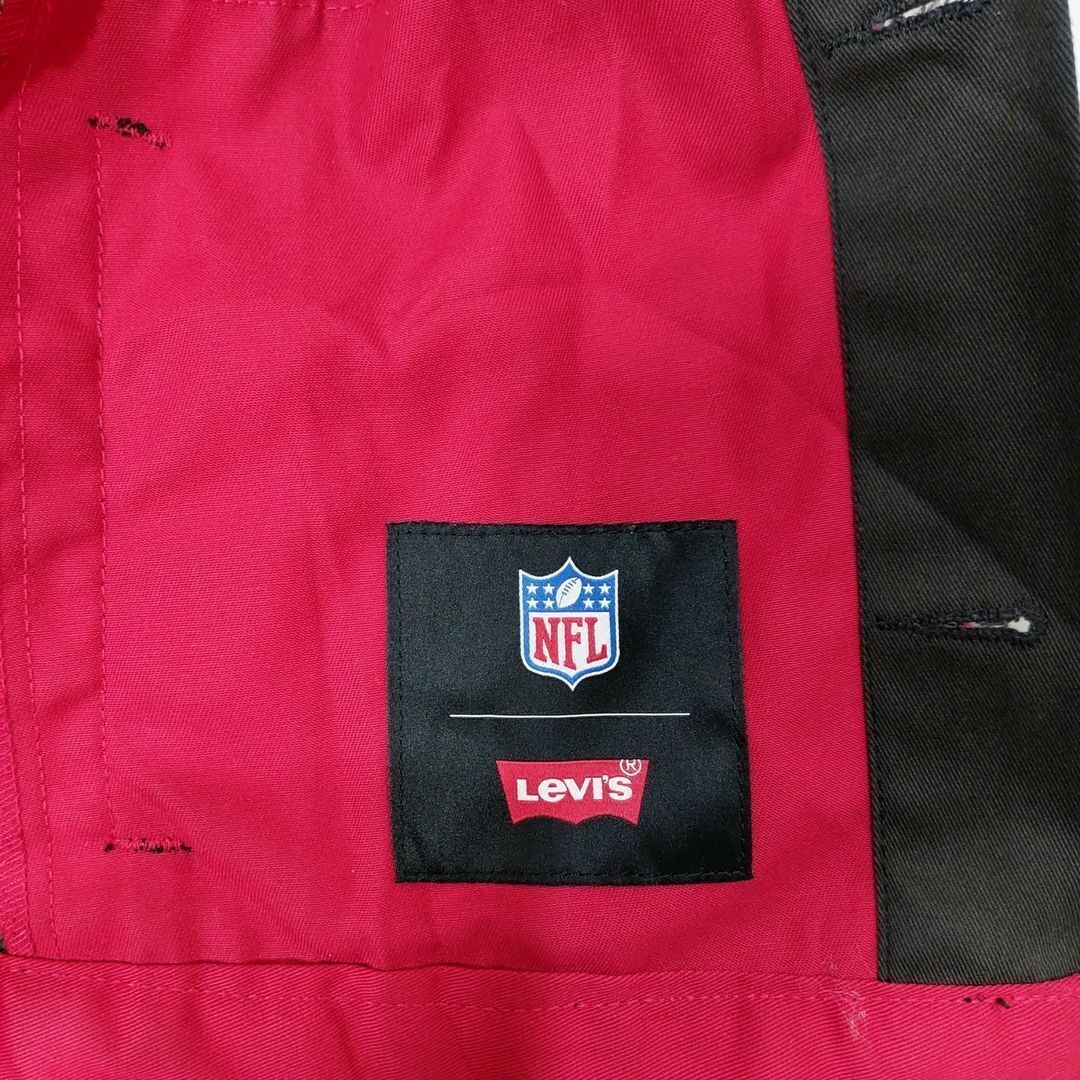 Levis San Francisco 49ers Levi's Black Twill Trucker Button Levis San Francisco 49ers Levi's Black Twill Trucker Button
